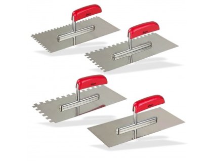 Murárske hladidlo ozubené / neozubené, 4-dielna sada