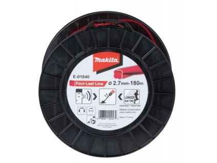 MAKITA ŽACÍ LANKO 2,7X180M ČTYŘHRANÉ ČERVENÉ (E-01840)