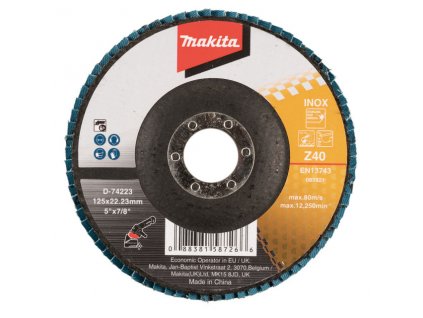MAKITA KOTOUČ BRUSNÝ 125X22,23MM Z40 (D-74223)
