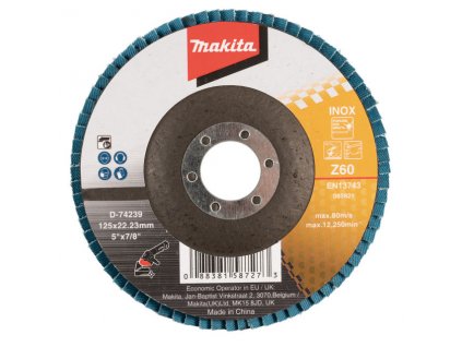 MAKITA KOTOUČ BRUSNÝ 125X22,23MM Z60 (D-74239)