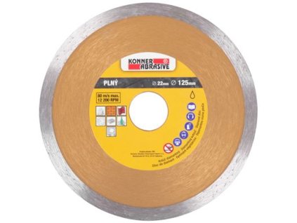 Kotouč KONER D71001 125 mm, Full, plný