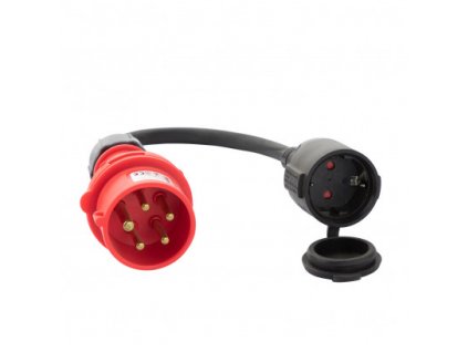 CEE adaptér, 5 pólov zo 400 V na 230 V, 16 A IP44