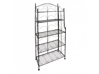 Stojan na kvety 5 políc Nostalgia, čierna