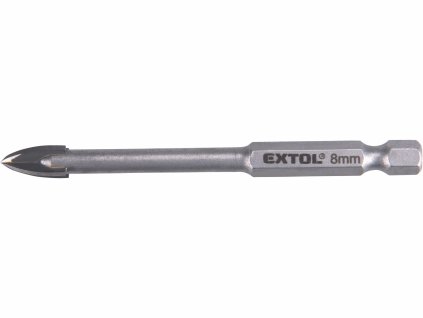 Vrták do skla a keramiky 8mm, šestihranná 1/4" stopka, EXTOL PREMIUM