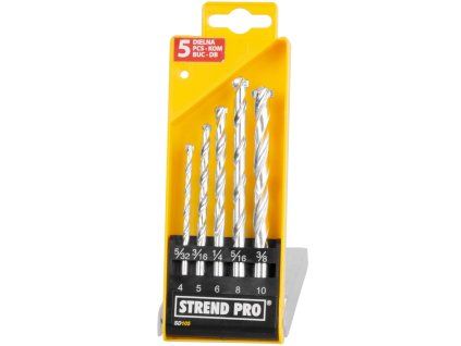 Sada vrtáků STREND PRO SD105, 5 dílná, 4-10 mm, do zdiva