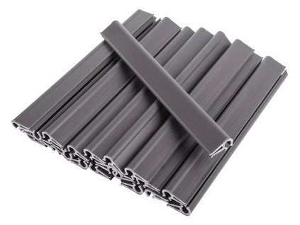 Klipsy Strend Pro EUROSTANDARD, na uchytenie pásky 19cm, antracit, RAL7016, 20 ks