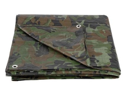 Plachta Tarpaulin Khaki 04,0x06,0 m, 80 g / m, oliva / kamufláž