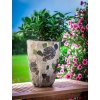 Dekorácia MagicHome, Kvetináč s mozaikou, sivý, keramika, 20,5x20,5x28 cm