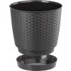 Květináč RATOLLA Round 250, tmavohnědý