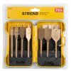 Sada vrtákov Strend Pro, do dreva, plochý, 10-32 mm, bal. 7 ks