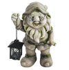 Dekorácia MagicHome Gecco, Trpaslík s lampášikom, magnesia, 24x21x36 cm