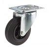 Otočné gumové koliesko s plastovým diskom 200 mm, do 80 kg
