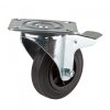 Gumové otočné koliesko s brzdou 100 mm