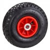Nafukovacie koleso s guľôčkovým ložiskom pre vozík / fúrik 3.00-4, červené