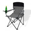 Kempingová / záhradná stolička skladacia, šedá