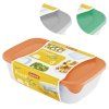 Dóza Curver® Set Rectangular, 0,5Lx1Lx2L, mix farieb mint/sivá/broskyňová