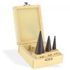 Stupňovité vrtáky 4-30 mm HSS TiAlN, 3-dielna sada