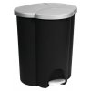 Kôš Curver® TRIO PEDAL BIN, 40L, 39,4x47,8x59,2 cm, čierny/sivý, na odpadky