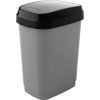 Kôš KIS Dual Swing M, 25L, sivý, 37,5x26x48,5 cm, na odpadky