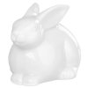 Dekorácia MagicHome, Zajačik, biely, porcelán, 10,4x7,3x7,1 cm