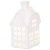 Dekorácia MagicHome, Domček, LED, biely, porcelán, 8,7x7,3x15,3 cm