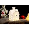 Dekorácia MagicHome, Domček, LED, biely, porcelán, 8,7x7,3x15,3 cm