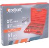 hroty IMBUS-TORX-XZN, sada 51ks, pro ráčny 3/8", 1/2", S2, EXTOL PREMIUM