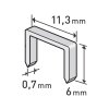 spony, balení 1000ks, 6mm, 11,3x0,52x0,70mm, EXTOL PREMIUM