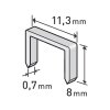 spony, balení 1000ks, 8mm, 11,3x0,52x0,70mm, EXTOL PREMIUM