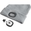 čepice s čelovkou 4x45lm, USB nabíjení, šedá, univerzální velikost, EXTOL LIGHT