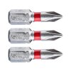 hrot křížový phillips, sada 3ks, PH 1x25mm, S2, FORTUM-KITO