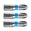 hrot křížový pozidriv, sada 3ks, PZ 3x25mm, S2, FORTUM-KITO