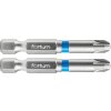 hrot křížový pozidriv, sada 2ks, PZ 3x50mm, S2, FORTUM-KITO