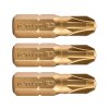 hrot křížový pozidriv, sada 3ks, PZ 3x25mm,titan. úprava, S2, FORTUM-KITO