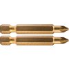 hrot křížový pozidriv, sada 2ks, PZ 1x50mm,titan. úprava, S2, FORTUM-KITO
