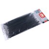 pásky stahovací na kabely EXTRA, černé, 200x3,6mm, 100ks, nylon PA66, EXTOL PREMIUM