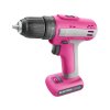 vrtací šroubovák aku, růžový, 12V Li-ion, 1500mAh, EXTOL LADY