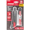 Nôž Strend Pro Premium FD781, SoftTouch, 18 mm, odlamovací, + 10 ks čepelí, set, black line