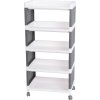 Regál Strend Pro Rolly, plastový, 5 políc, 49x29x97 cm, na kolieskach
