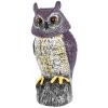 Plašič vtákov, Sova, solárna, svietiace oči ,otáčajúca hlava, 43cm
