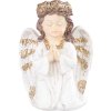 Dekorácia MagicHome, Anjel modliaci, LED, polyresin, na hrob, 11,5x7,5x15,5 cm