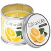 Sviečka Citronella, repelentná, plechová dóza, 50 g, 55x55 mm, Sellbox 12 ks