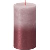 Sviečka Bolsius Rustic, valcová, vianočná Sunset Ash Rose+ Red, 130/68 mm