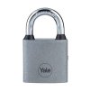 Zámok Yale Y111S/38/121/1, visiaci, železný, strieborný, 38 mm, 3 kľúče