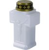 Sviečka MagicHome, kríž, LED, na hrob, biela, 2xAA, 15x9 cm, (súčasť balenia 2xAA)