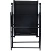 Stolička MININI ,čierna, záhradná, polohovateľná, 56x71x106 cm