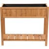 Záhon Strend Pro Garden, 89x33x76 cm, so spodnou policou, drevo, vyvýšený, s nohami