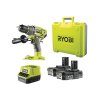 Ryobi R18PD7-220B aku 18 V bezuhlíková příklepová vrtačka + 2x 2Ah baterie + nabíječka ONE+