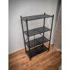 Regál Racks RAW4T, kovový, 4 police, 1270x720x340 mm, max. 50 kg/polica, prenosný