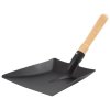 Lopatka na smetí S532, černá, s dřevěnou rukojetí